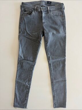 AG Denim The Legging Ankle Jeans, size 26. Grey wash